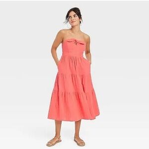 Women's Strapless Dress - Universal Thread M